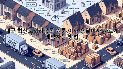 대구 혁신도시/사복동 원룸 이사? 용달이사 빠르게 예약하는 방법!